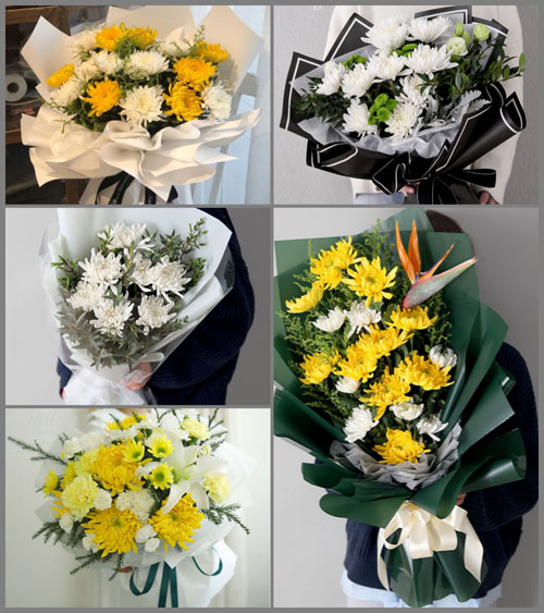 山东莱芜莱城区牛泉镇石门村白事花束代送